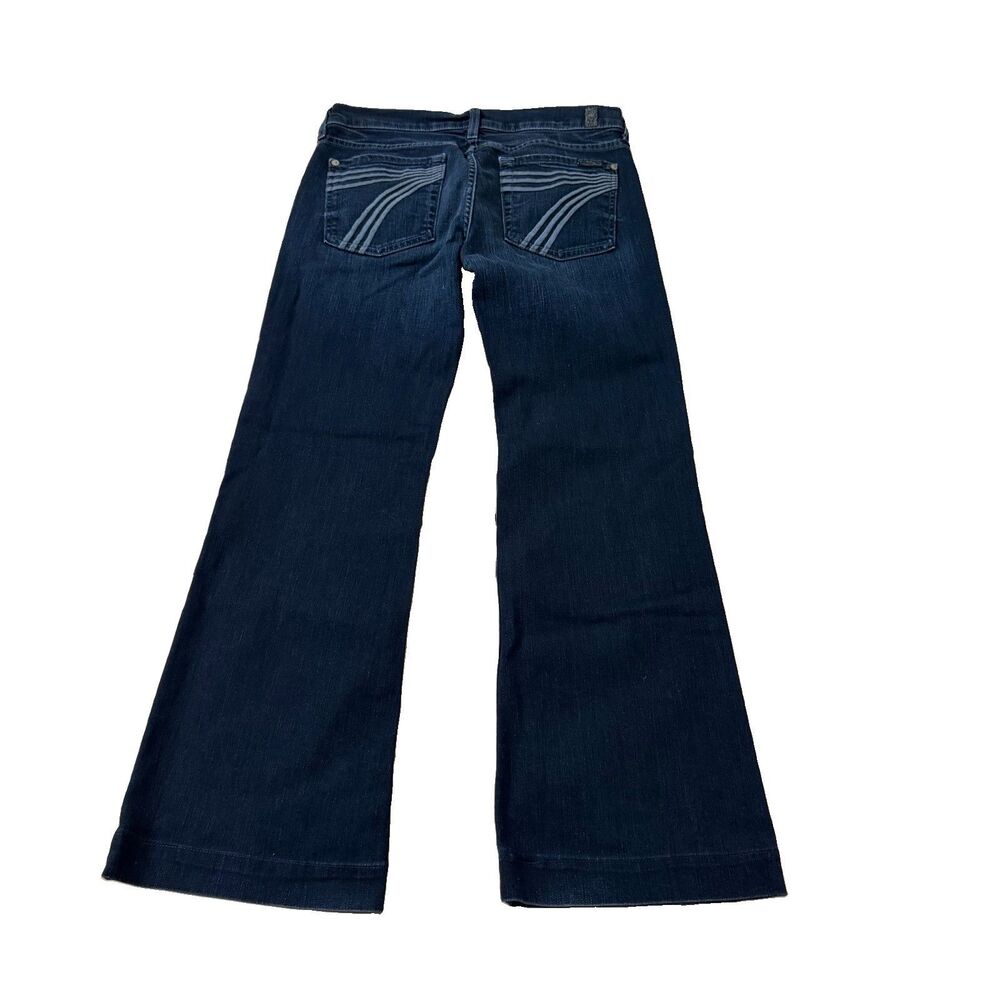 7 For All Mankind Dojo Jeans Womens 27 Blue Flare Wide Leg Y2K Boho Western